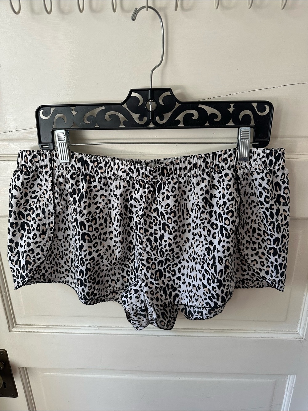 Victoria's Secret Leopard Print 100% Cotton Scallop Edge Sleep Boxer Shorts
